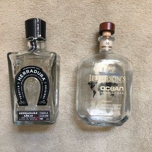 Empty Glass Bottles Decanter
